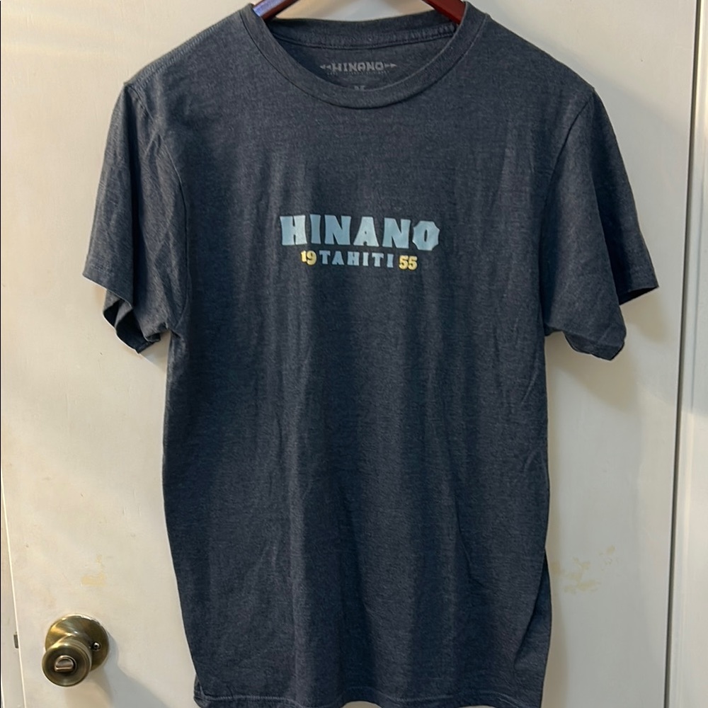 HINANO TAHITI BLUE Gray Short Sleeve Tee, Sz M